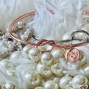 ✨Handmade Custom J Cuff Bracelet Rose Gold Tone✨